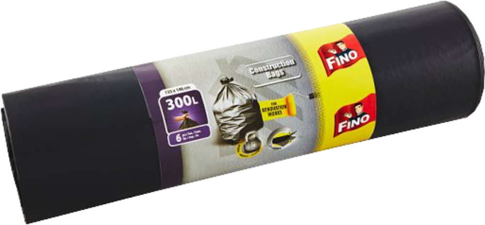 Pytle 300L/70mi role-6ks černé Fino