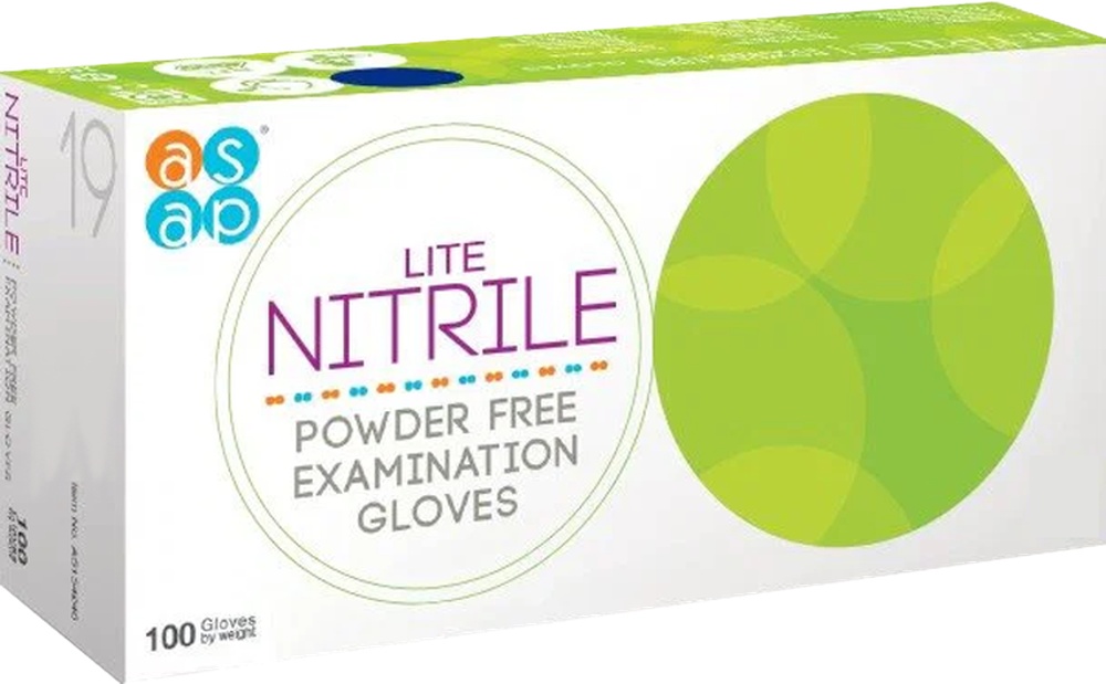 Rukavice nitrilové Asap bez pudru M 100ks 