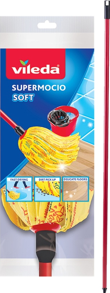 Mop komplet Vileda Super Soft žlutý s holí 