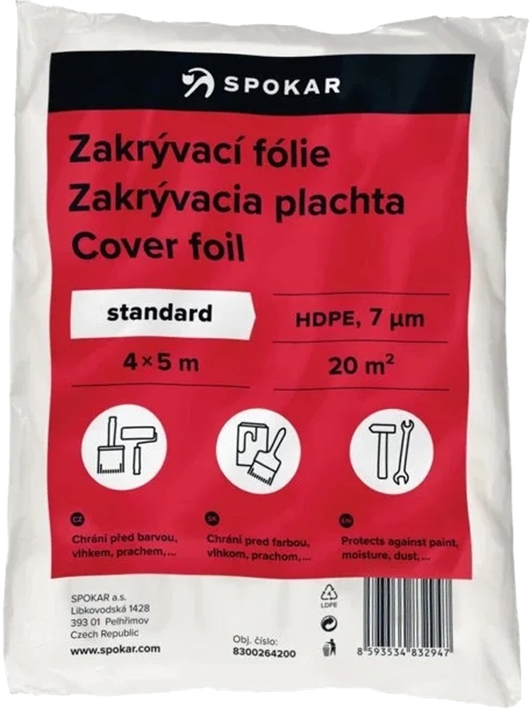 Krycí folie 4x5m / 7mikronu