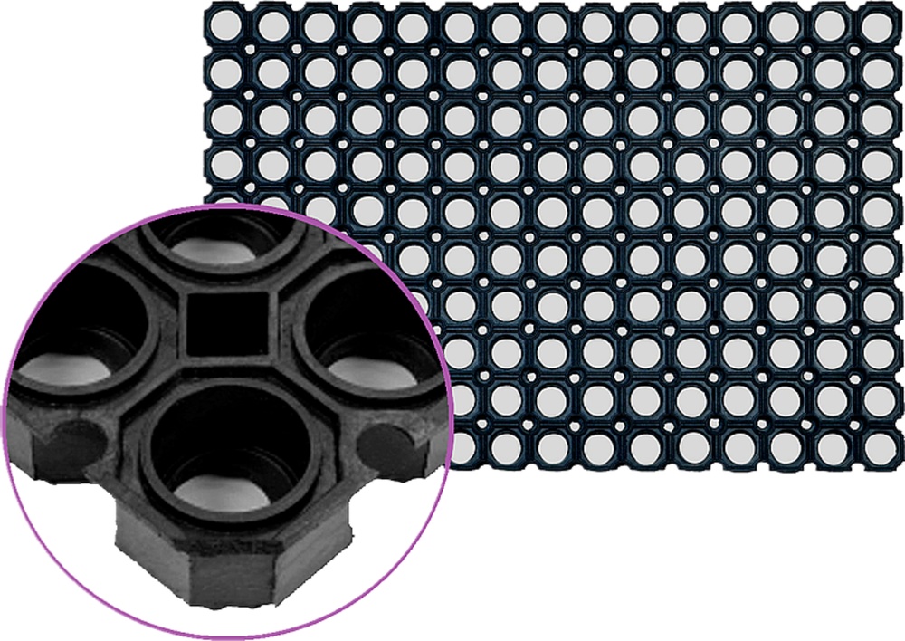 Rohož gumová děrovaná 59x39cm OKTA 23mm