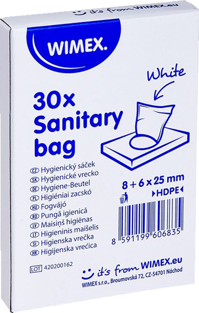 Sáčky na vložky v krabičce13x9cm 30ks