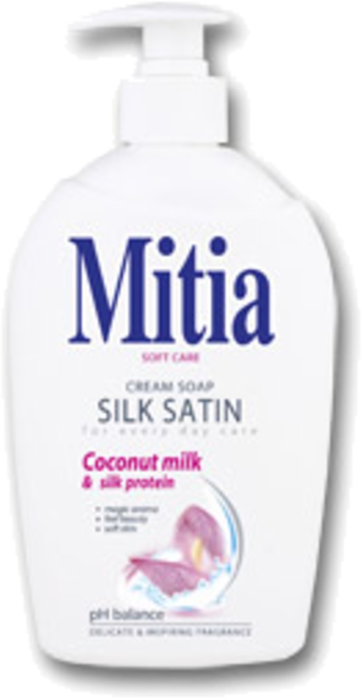 Tekuté mýdlo 500ml Mitia Silk Satin bílá
