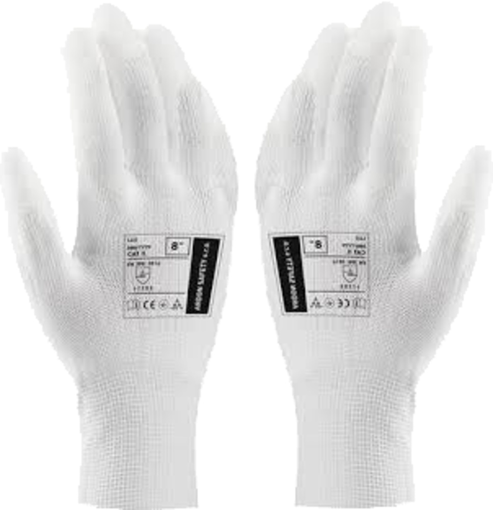Textilní rukavice Polomáč. č.7 bílé