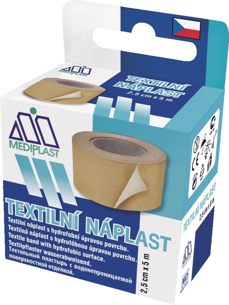 Náplast textilní cívka 2.5cmx5m 1121