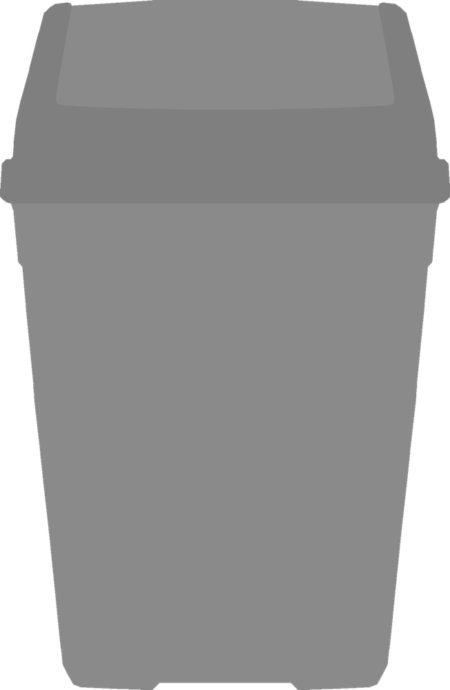 Koš výklopný 18L Kajetán šedá/šedé víko