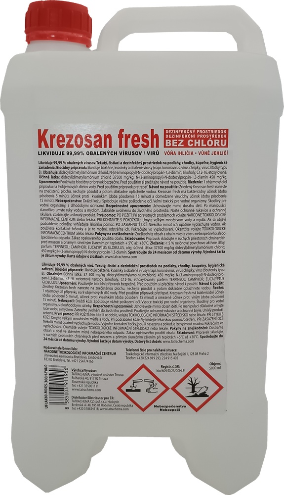 Krezosan Fresh Plus bezchlorová dezinfekce 5L