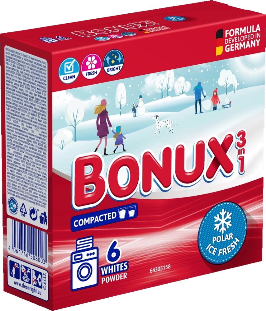 Prášek Bonux Bílé 6 dávky/ 390g