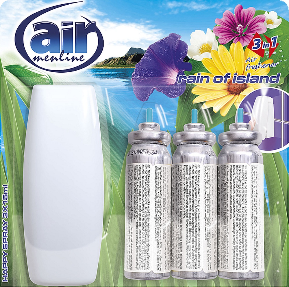 Osvěžovač vzd.AIR menl. kompl.Rain 3x15ml