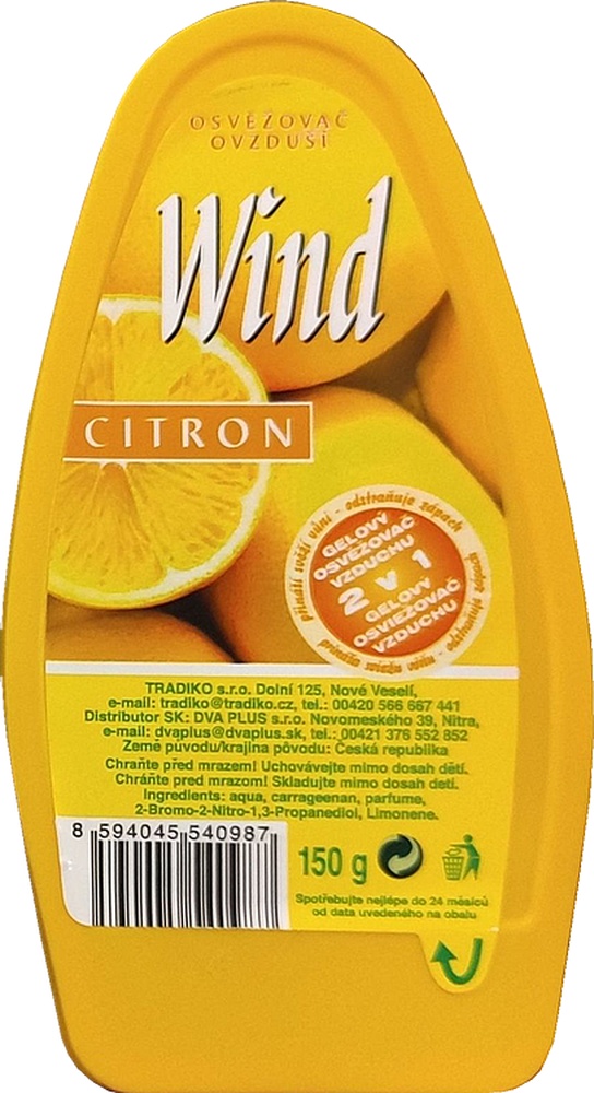 Osvěžovač Gel Wind Citron 150ml