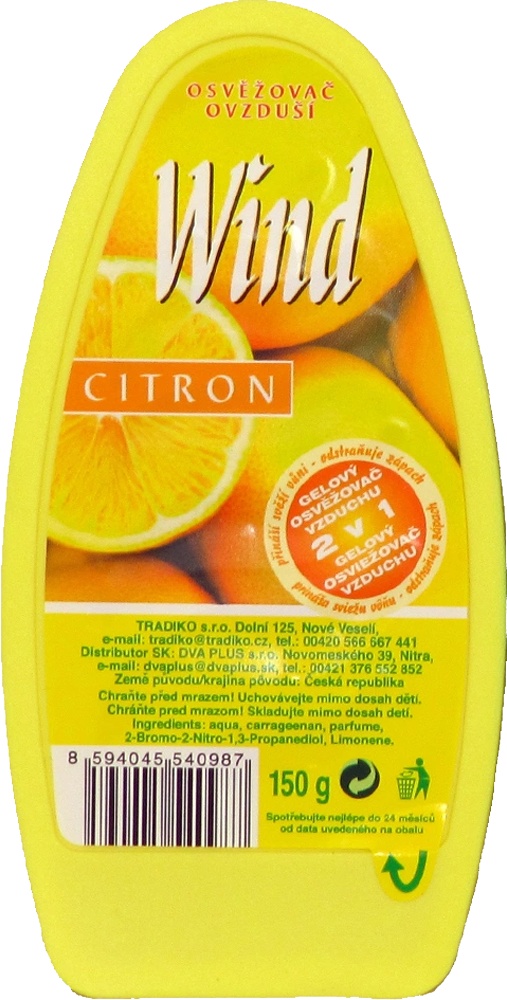 Osvěžovač Gel Wind Citron 150ml