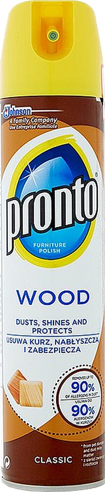 Leštěnka Pronto wood polish na dřevo spray 400ml