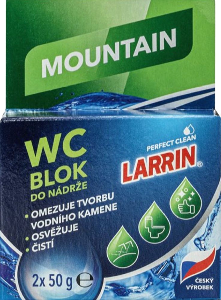WC blok Larrin Mountain barvící Fresh 2x50g
