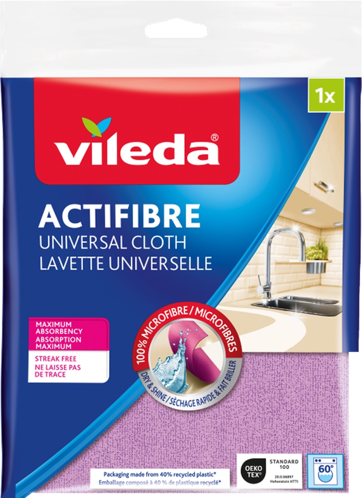 Utěrka mikro Vileda technologie Actifibre 27x30,5cm