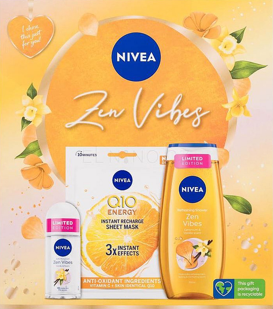 Balíček Nivea Vibes SG+roll on+maska