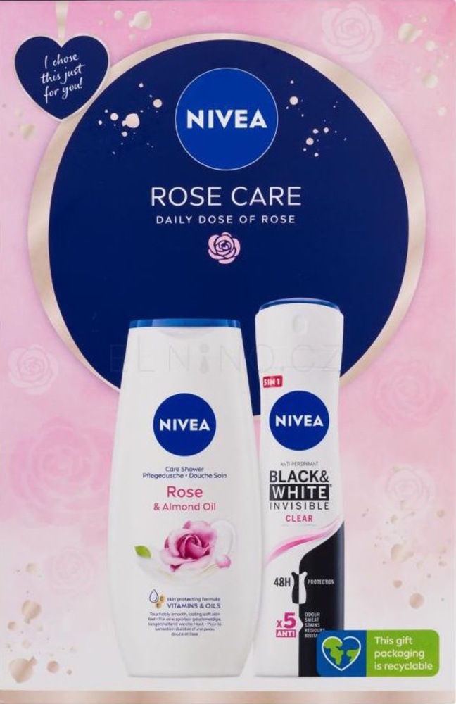 Balíček Nivea Rose Care SG+Deo