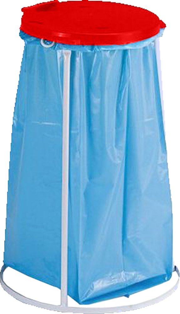 Stojan na odpad s nášl Pedalbag víko červené 70L