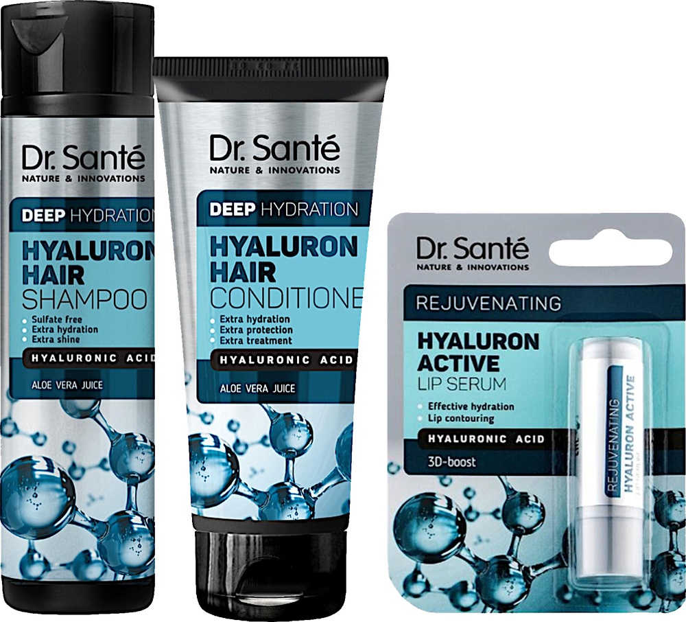 Balíček Dr.Santé Šampon+Spray na vlasy+Balzám na rty