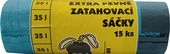 Sáčky do koše 35L 50x60/ 15mi zatah.15ks modré
