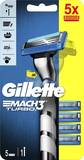 Žiletky Gillete Mach 3 Turbo strojek + 5 hlavic