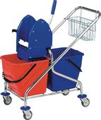 Úklidový vozík Rekord 2x17L + výbava sklapovací