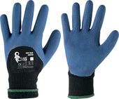 Textilní rukavice zimní Roxy Blue máčené v latexu č.10